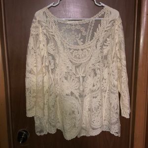 LACE 3/4 SLEEVE BLOUSE